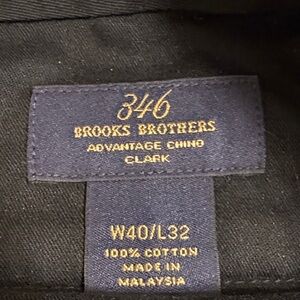 New Brooks Brothers Black Chino Trousers W40L32